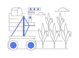 Phenotyping robots isolated cartoon illustrations. vector