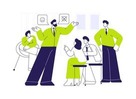 Communication improvement abstract concept illustration. vector