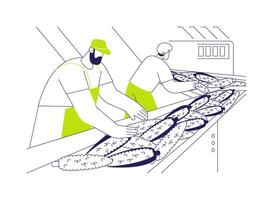 Primary food processing abstract concept illustration. vector