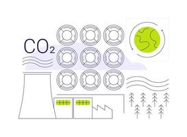 Carbon capture abstract concept illustration. vector
