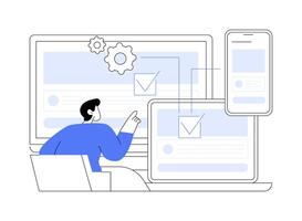 Web app isolated cartoon illustrations. vector