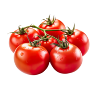 a bunch of ripe juicy red tomatoes isolated on transparent background png