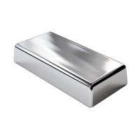 A silver bar isolated on transparent background png