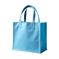 blue canvas shopping bag isolated on transparent background png