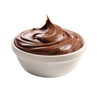 Bowl of chocolate paste isolated on transparent background png