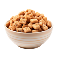 cereal cookies in a bowl isolated on transparent background png