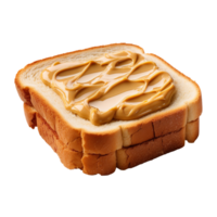 Bread with peanut butter isolated on transparent background png