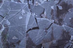 Ice winter broken ice chunks background winter photo