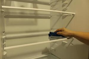Cleaning cleaning fridge sink wipes the shelf inserts the shelf photo