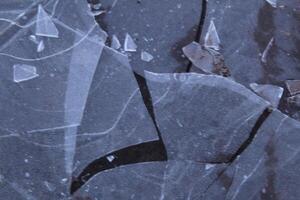 Ice winter broken ice chunks background winter photo