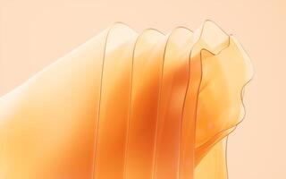 Transparent golden multilayer cloth background, 3d rendering. photo