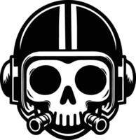 stylish skull in a helmet illustrator vector