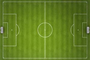 Top View 3D Illustration of a Soccer Field photo