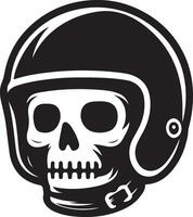 skull in helmet illustration vector