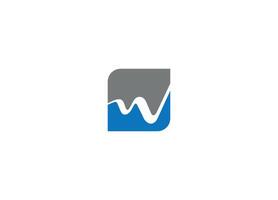 W logo design icon template with white background vector