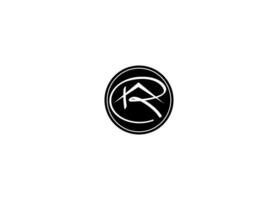 R real estate logo design icon template with white background vector