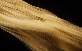Wave hair with golden color, 3d rendering. photo