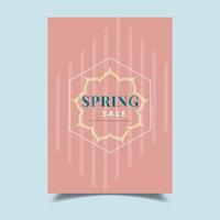 Flat Spring Background with Illustration vector