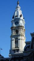 The beautiful Philadelphia city view with the warm sunlight on it photo