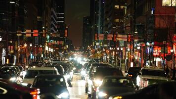 The Philadelphia city view with the lights on at night photo