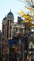 The beautiful campus autumn view in the University of Pennsylvania in Philadelphia photo