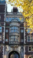 The beautiful campus autumn view in the University of Pennsylvania in Philadelphia photo
