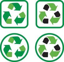 Recycle icon collection, recycle symbol. Ai generate vector