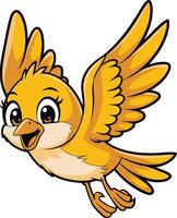 Flying bird cartoon art illustration, bird . Ai generate vector