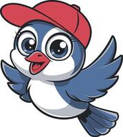 Flying bird cartoon art illustration, bird . Ai generate vector
