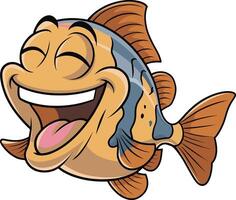 Funny fish cartoon art illustration. Ai generate vector