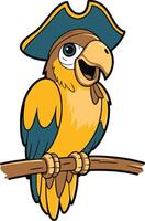 Parrot art illustration design. Ai generate vector
