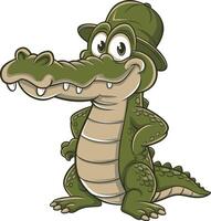 Crocodile illustration, crocodile art design. Ai generate vector
