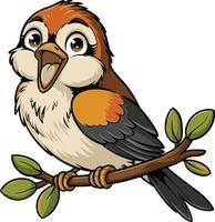 Bird cartoon art illustration. Ai generate vector