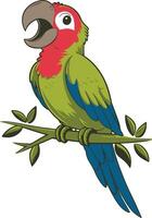 Parrot cartoon illustration, parrot art design. Ai generate vector
