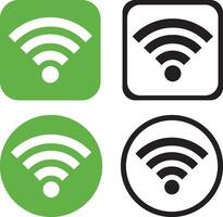 Wifi icon collection, wifi symbol. Ai generate vector
