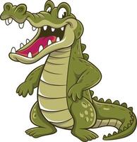 Crocodile cartoon illustration, crocodile art design. Ai generate vector