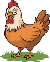 Chicken cartoon art illustration, hen . Ai generate vector