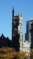 The beautiful Philadelphia city view with the warm sunlight on it photo