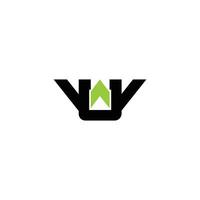 WU Minimalist Typography Logo vector