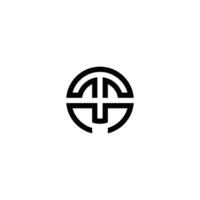 Letters TM Line Monogram Logo suitable for business with TM or MT initials. MT, TM, Abstract initial monogram letter alphabet logo design vector