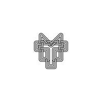 Letter TM MT logo design inspiration. MT, TM, Abstract initial monogram letter alphabet logo design vector