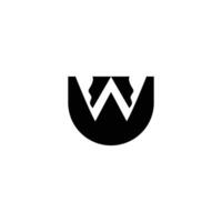 Letter WU Monogram Logo Design. Alphabet Initials logo UW, WU, W and U vector