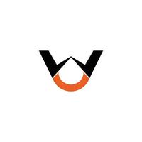 WU initial monogram logo with letter creative design. Alphabet Initials logo UW, WU, W and U vector