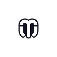 MT or TM Abstract initial monogram letter alphabet logo. MT, TM, M AND T Abstract initial monogram letter alphabet logo design vector