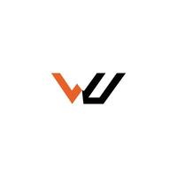 Letter WU or WU Monogram Logo Design vector
