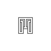 TM or MT Creative Modern Letters Logo Design Element vector