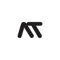 premium TM logo monogram with gold circle frame. luxury initials design minimal modern typeface. vector