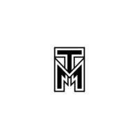 MT Logo Design Template Graphic Branding Element.. Initial letter tm or mt logo design template vector