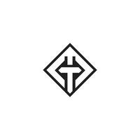 Modern Unique Hexagon Letter TM Logo Design Template Elegant initial TM Letter Logo Concept vector