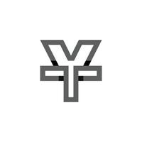 Letter TM or MT cutting and linked logo with Creative monogram logo design vector